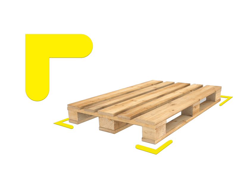 Marquage au sol adhésif - Emplacements de palettes