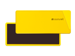 Porte-étiquette jaune avec dos magnétique