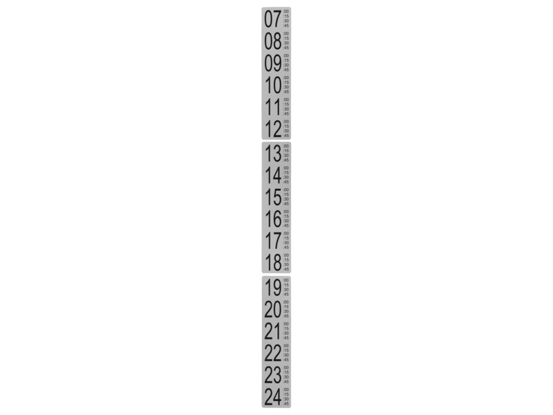 Scrumboard magnetische Uhrzeiten